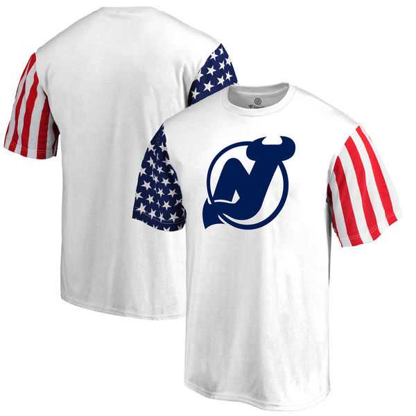 Men's New Jersey Devils Fanatics Branded Stars & Stripes T-Shirt White FengYun,We sell and wholesale Men's New Jersey Devils Fanatics Branded Stars & Stripes T-Shirt White FengYun on line form chian!